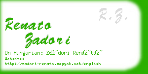 renato zadori business card